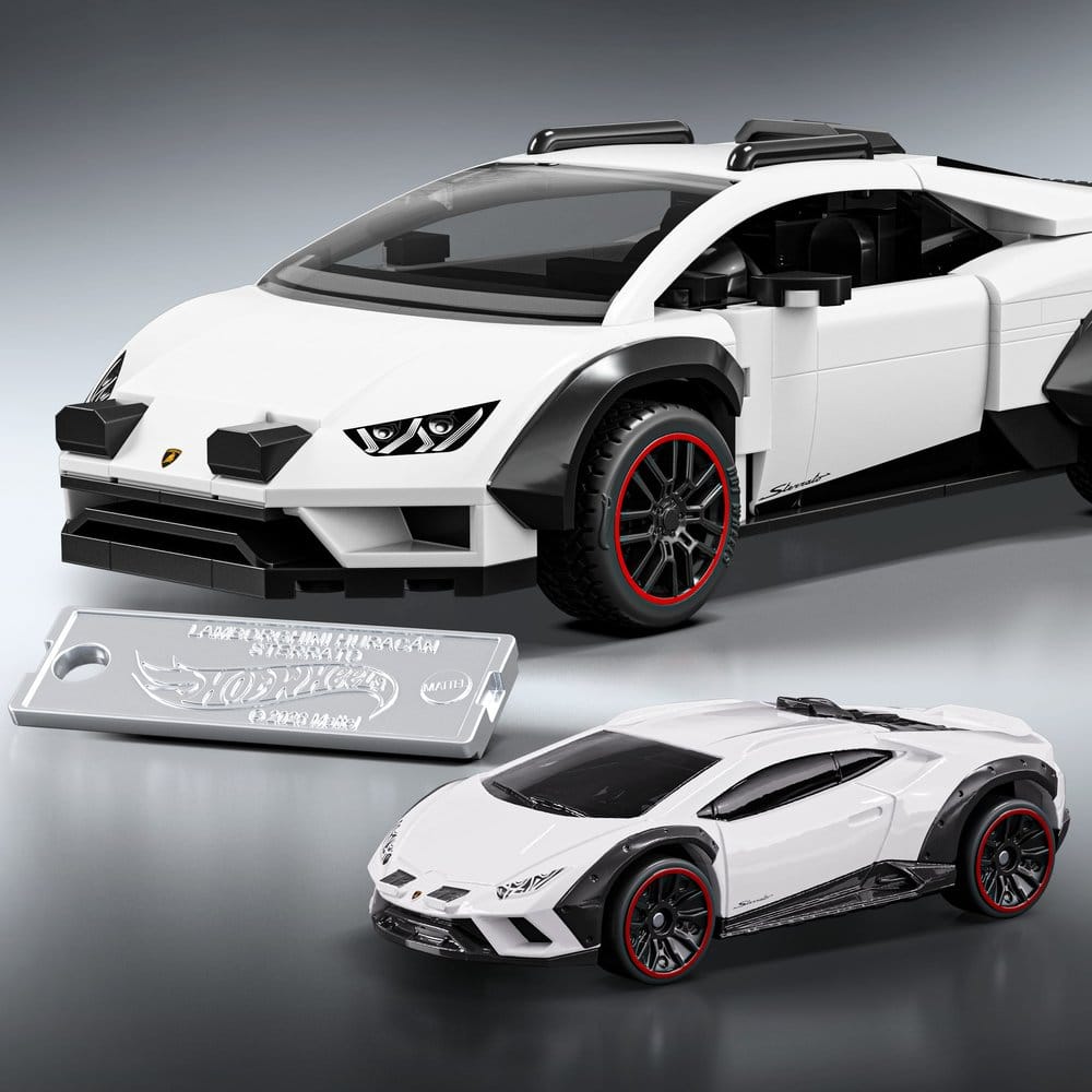Hot Wheels Speed Mattel Brick Shop Kit de Construcción 1/32 Lamborghini Huracán Sterrato