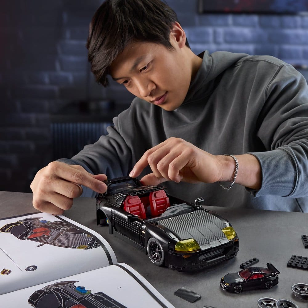 Hot Wheels Elite Mattel Brick Shop Kit de Construcción 1/16 '94 Toyota Supra MKIV