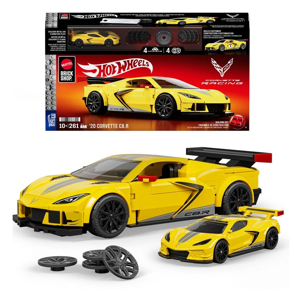 Hot Wheels Speed Mattel Brick Shop Kit de Construcción 1/32 '20 Corvette C8.R