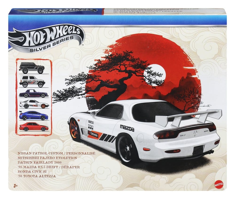 Hot Wheels Silver Series Pack de 6 Vehículos Die-Cast 1/64 Streets of Japan