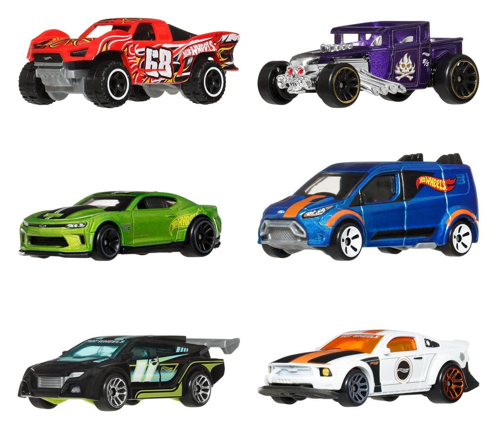 Hot Wheels Silver Series Pack de 6 Vehículos Die-Cast 1/64 Legends Frikytopia