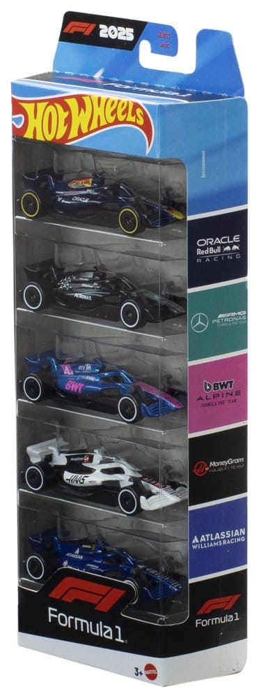Blister 5 coches F1 Hot Wheels