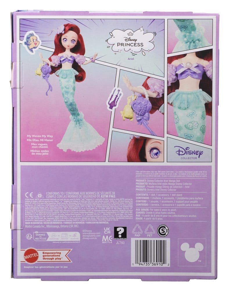 Disney Princess Muñeca Manga Ariel 22 cm