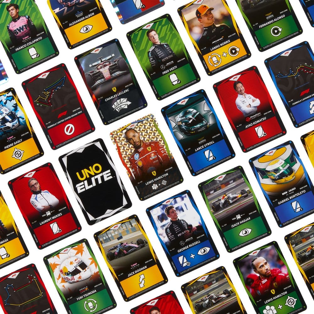 Formula 1 UNO Juego de Cartas Elite F1 Starter-Set