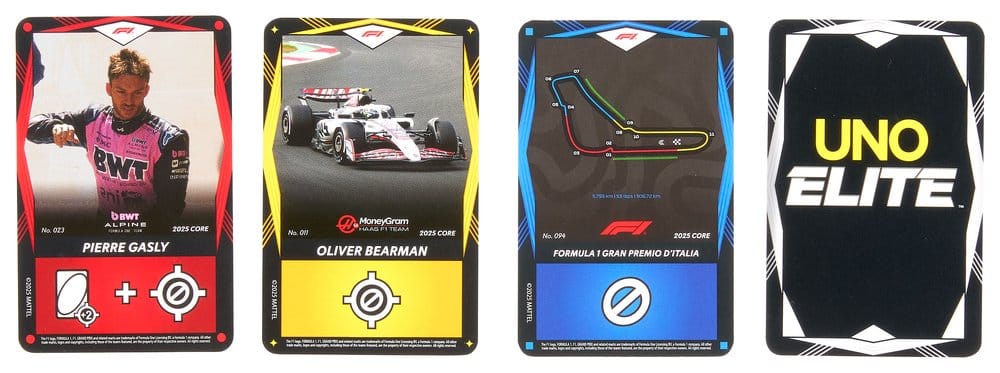 Formula 1 UNO Juego de Cartas Elite F1 Starter-Set