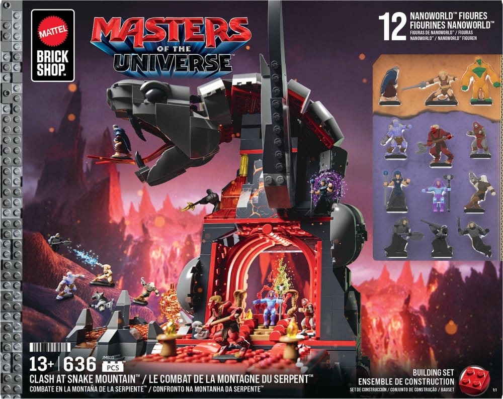 Masters of the Universe Mattel Brick Shop Set de Construcción Snake Mountain