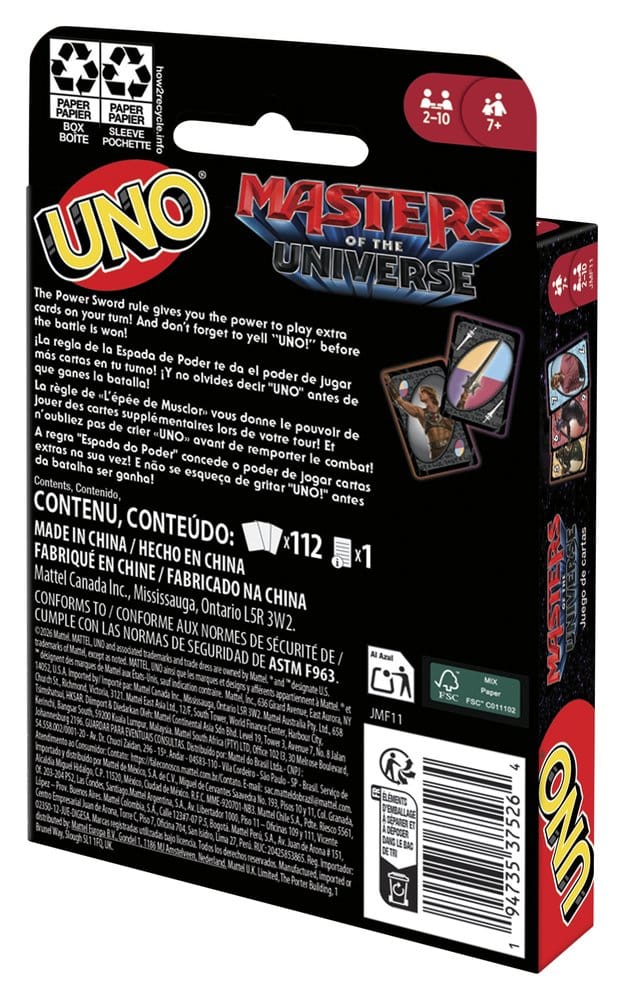 Masters of the Universe 2026 Movie UNO Juego de Cartas