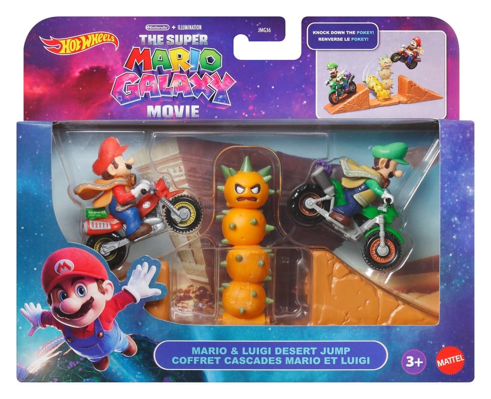Super Mario Galaxy: la película Hot Wheels Set de Juego Mario & Luigi Salto del Desierto