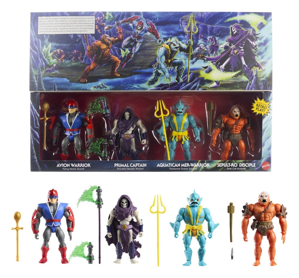 Masters of the Universe Origins Pack de 4 Figuras Battle for Subternia 14 cm