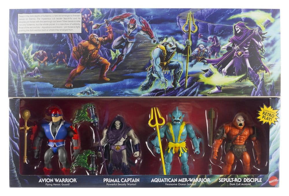 Masters of the Universe Origins Pack de 4 Figuras Battle for Subternia 14 cm