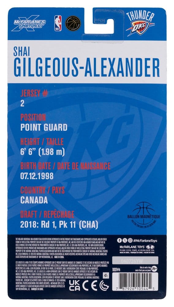 NBA SportsPicks Figura Shai Gilgeous-Alexander (Oklahoma City Thunder) 16 cm