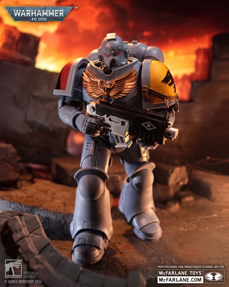 Warhammer 40,000 Figura Grey Hunter (Space Wolves) 18 cm