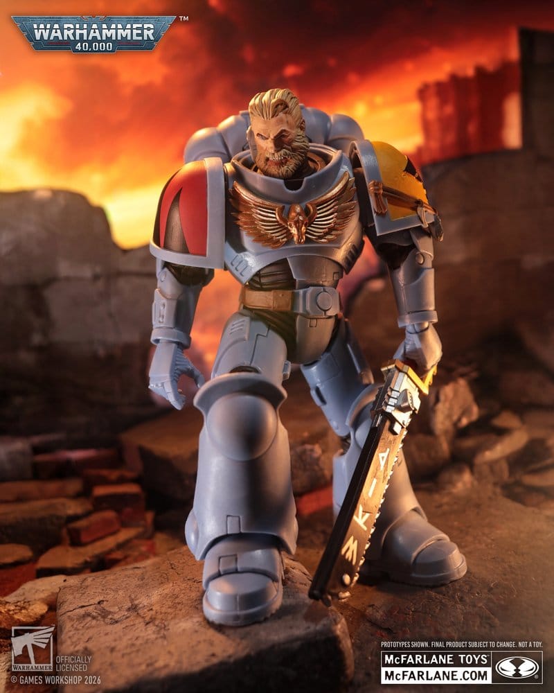 Warhammer 40,000 Figura Grey Hunter (Space Wolves) 18 cm