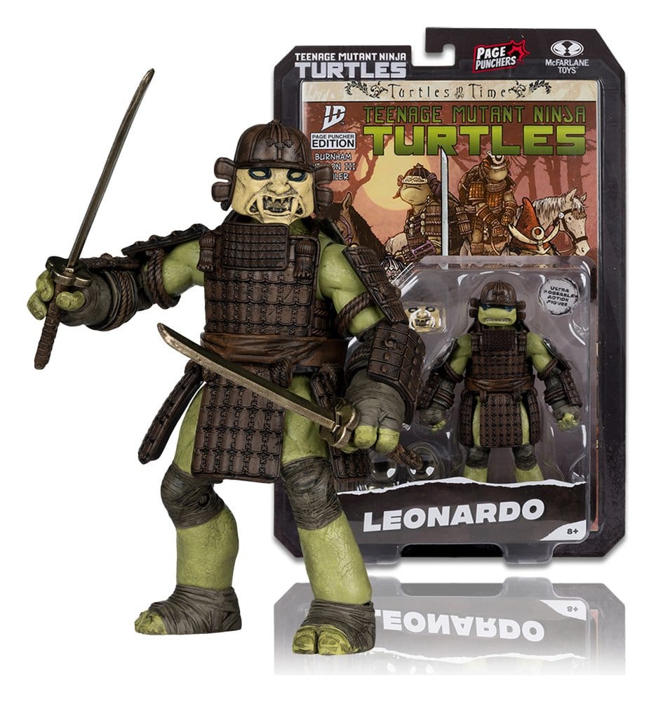 Teenage Mutant Ninja Turtles Page Punchers Figura Leonardo (Turtles in Time) 13 cm