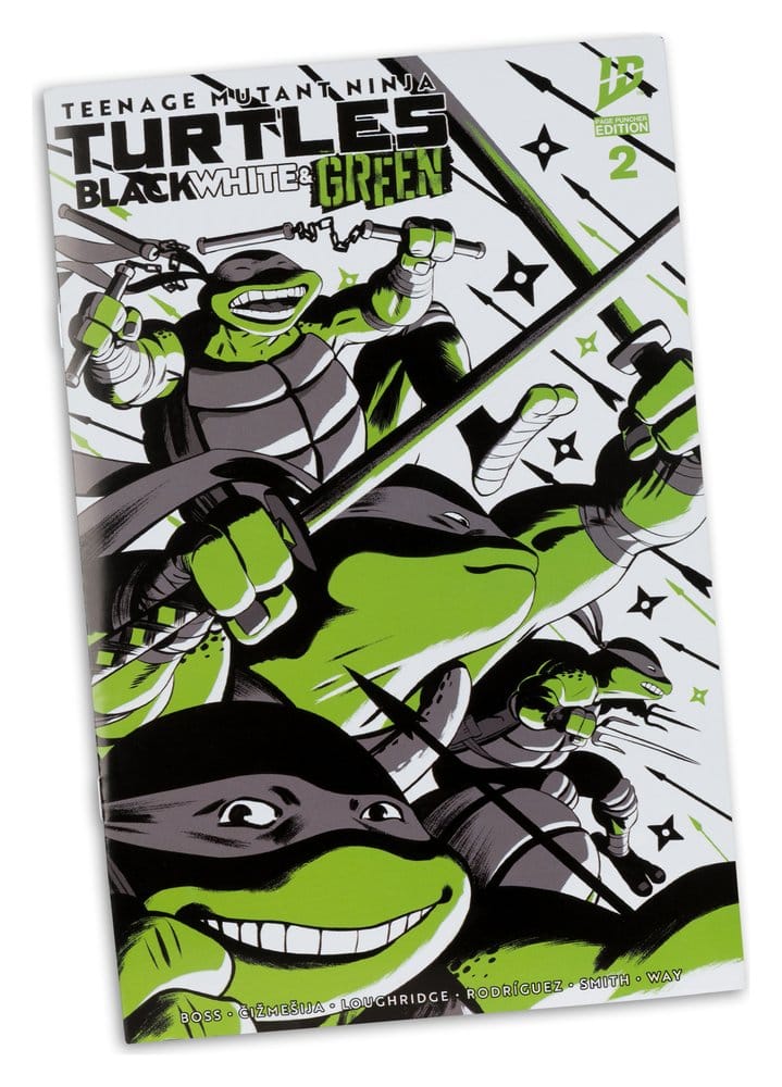 Las Tortugas Ninja Page Punchers Figura Michelangelo (Black White & Green) (Red Platinum Edition) 13 cm