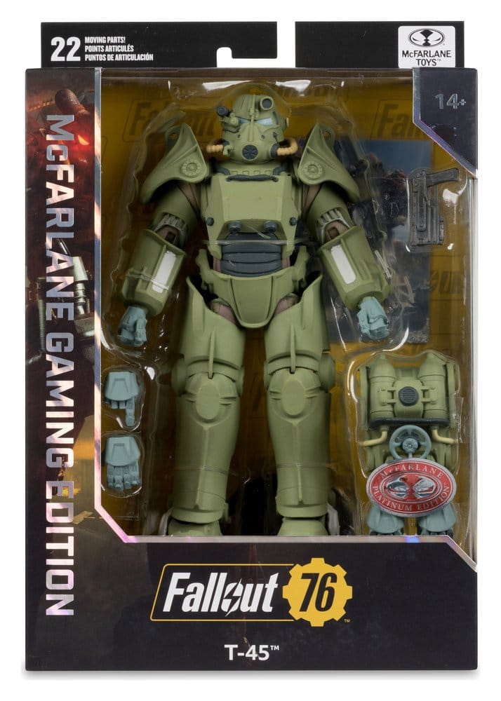 MCFARLANE GAMING EDITION 7INCH FALLOUT 76 T-45 MILITARY ARMOR ACTION Figura