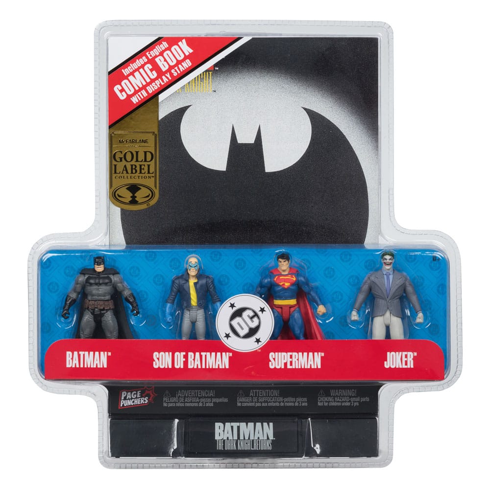 DC Direct Page Punchers Pack de 4 Figuras Batman & Son of Batman & Superman & Joker 7 cm