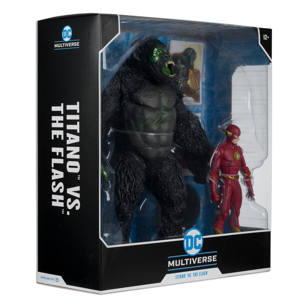 DC Multiverse Pack de 2 Figuras Flash vs. Titano 18 cm