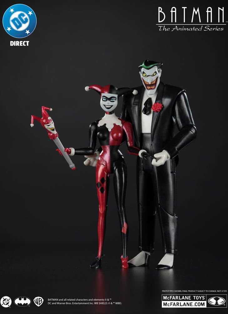 Batman: la serie animada DC Direct Figuras Harley Quinn & The Joker (Mad Love) (Gold Label) 18 cm