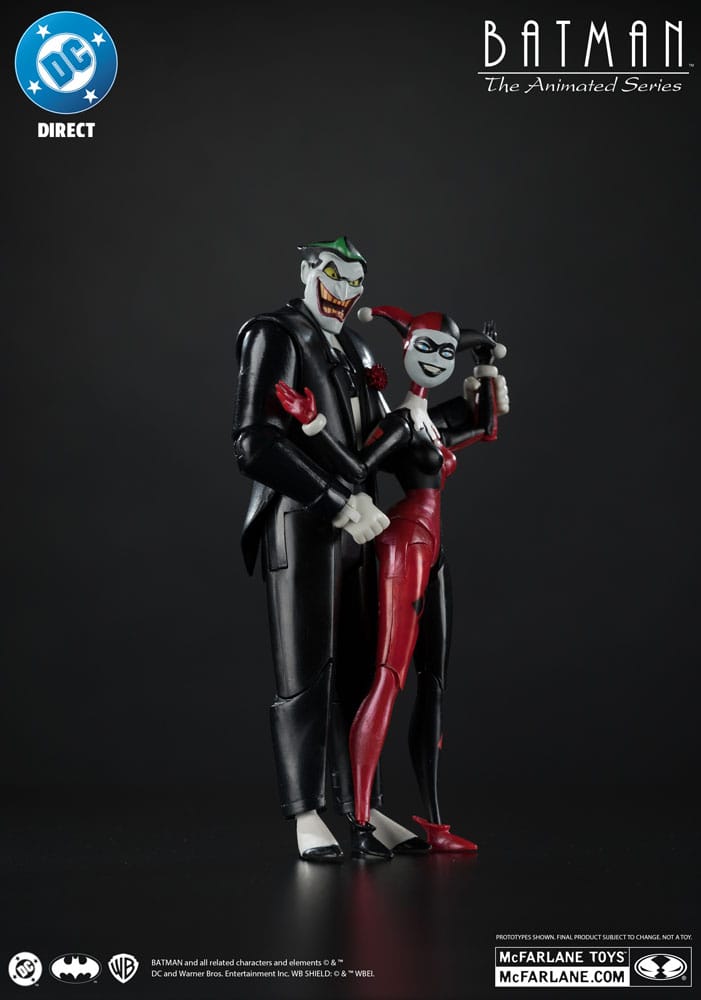 Batman: la serie animada DC Direct Figuras Harley Quinn & The Joker (Mad Love) (Gold Label) 18 cm