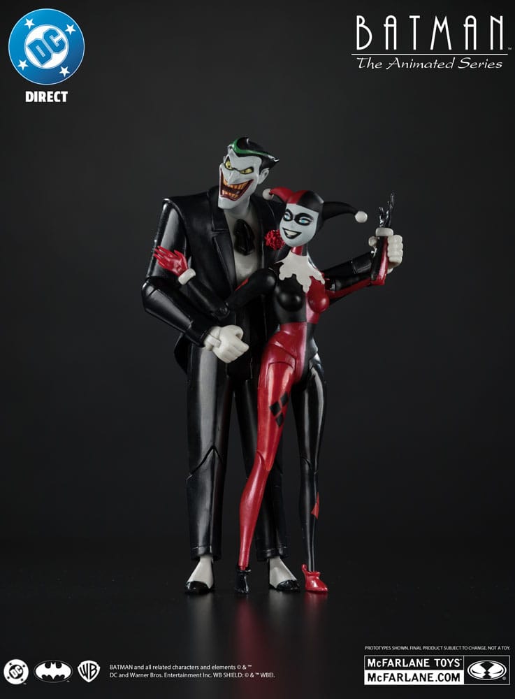Batman: la serie animada DC Direct Figuras Harley Quinn & The Joker (Mad Love) (Gold Label) 18 cm