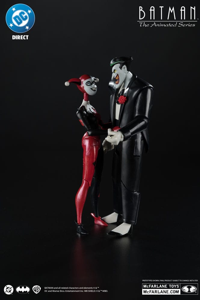 Batman: la serie animada DC Direct Figuras Harley Quinn & The Joker (Mad Love) (Gold Label) 18 cm