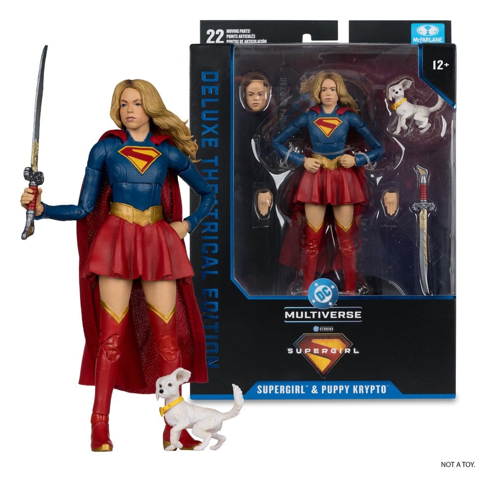 Supergirl (2026) DC Theatrical Deluxe Edition Figura Supergirl & Baby Krypto 17 cm