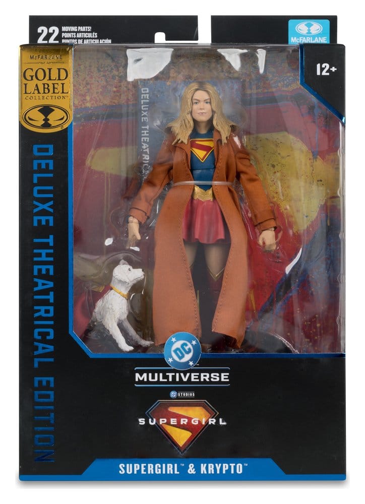Supergirl (2026) DC Theatrical Deluxe Edition Figura Supergirl & Krypto (Gold Label) 17 cm