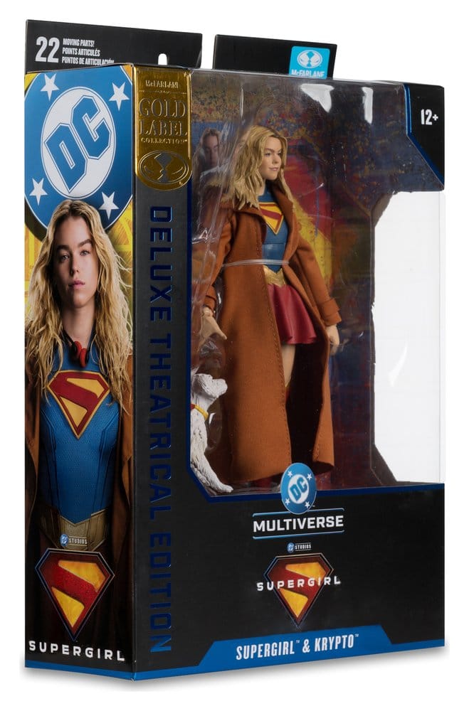 Supergirl (2026) DC Theatrical Deluxe Edition Figura Supergirl & Krypto (Gold Label) 17 cm