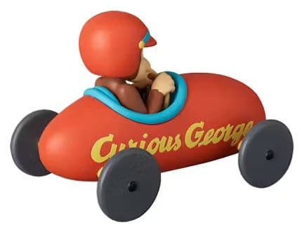 Jorge el curioso UDF Figura Mini con Carrito 6 cm
