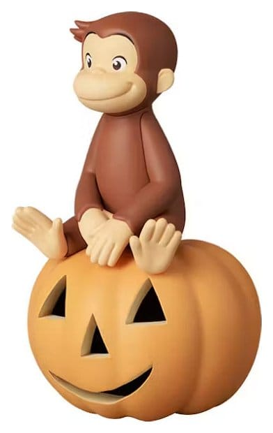 Jorge el curioso UDF Figura Mini con Calabaza 6 cm