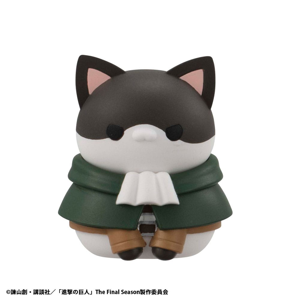 Attack on Titan Mega Cat Project Figuras Mini Attack on Tinyan Gathering Scout Regiment danyan! 3 cm Blind Box Expositor (8) (Repeat)