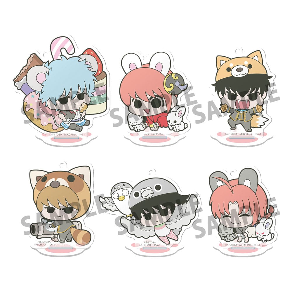 Gintama Figuras acrílico Prince Hata & Animal Paradise 6 cm Expositor (6)