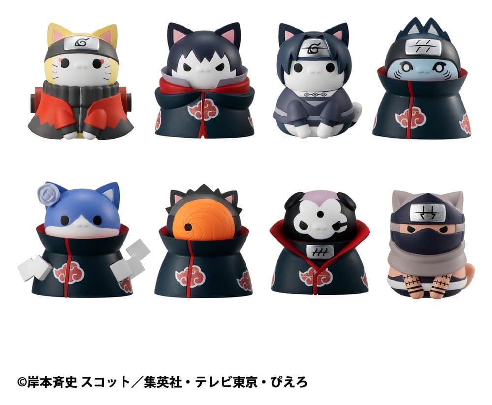 Naruto Shippuden Mega Cat Project Figuras Defense Battle of Village of Konoha! 3 cm Nyaruto! Cajas Sorpresas Surtido (8) (re-run) Frikytopia