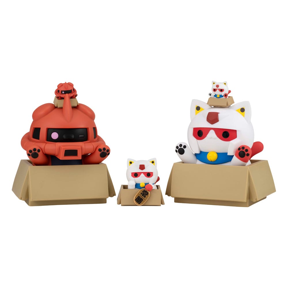 Mobile Suit Gundam Figuras Mega Cat Project Nyandam Luckycat 6 cm Cajas Sorpresas Surtido (6)