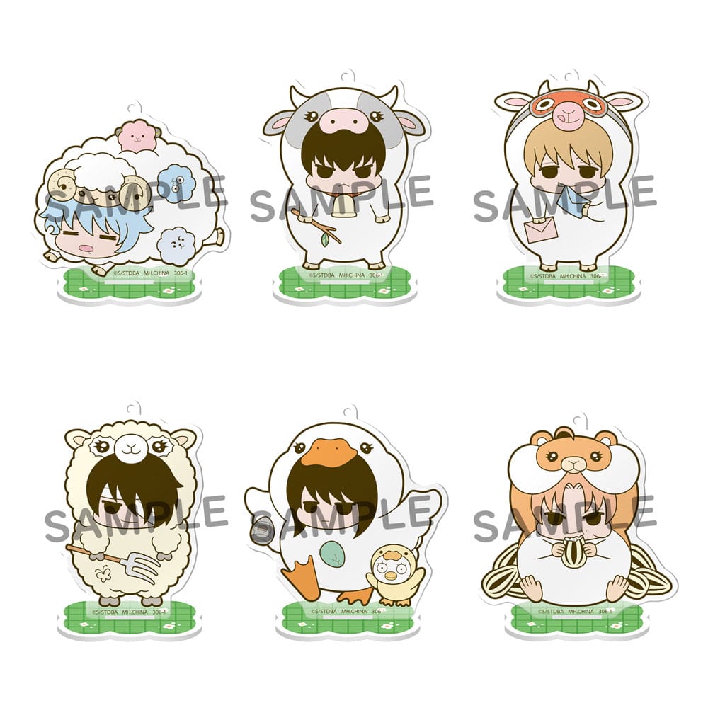Gintama Figuras acrílico Prince Hata & Animal Paradise Farm of Love & Peace 6 cm Cajas Sorpresa Expositor (6) Frikytopia