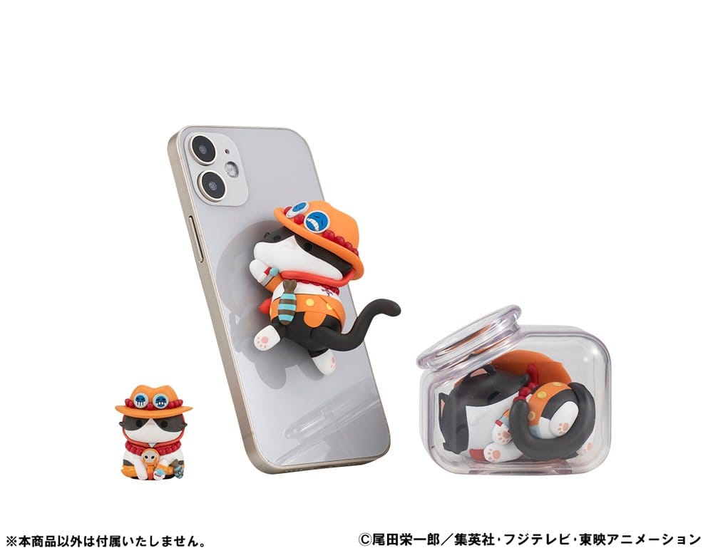 One Piece Mega Cat Project Figuras Egghead NyanPieceNyan! Stickie! 3 cm Surtido (8)