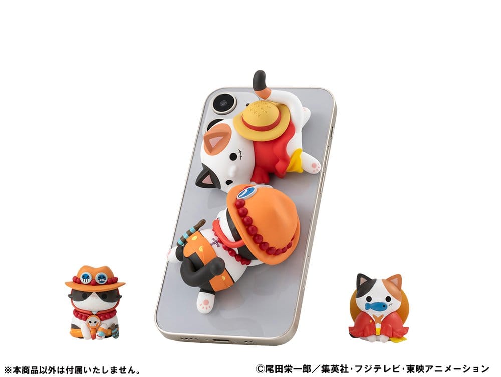 One Piece Mega Cat Project Figuras Egghead NyanPieceNyan! Stickie! 3 cm Surtido (8)