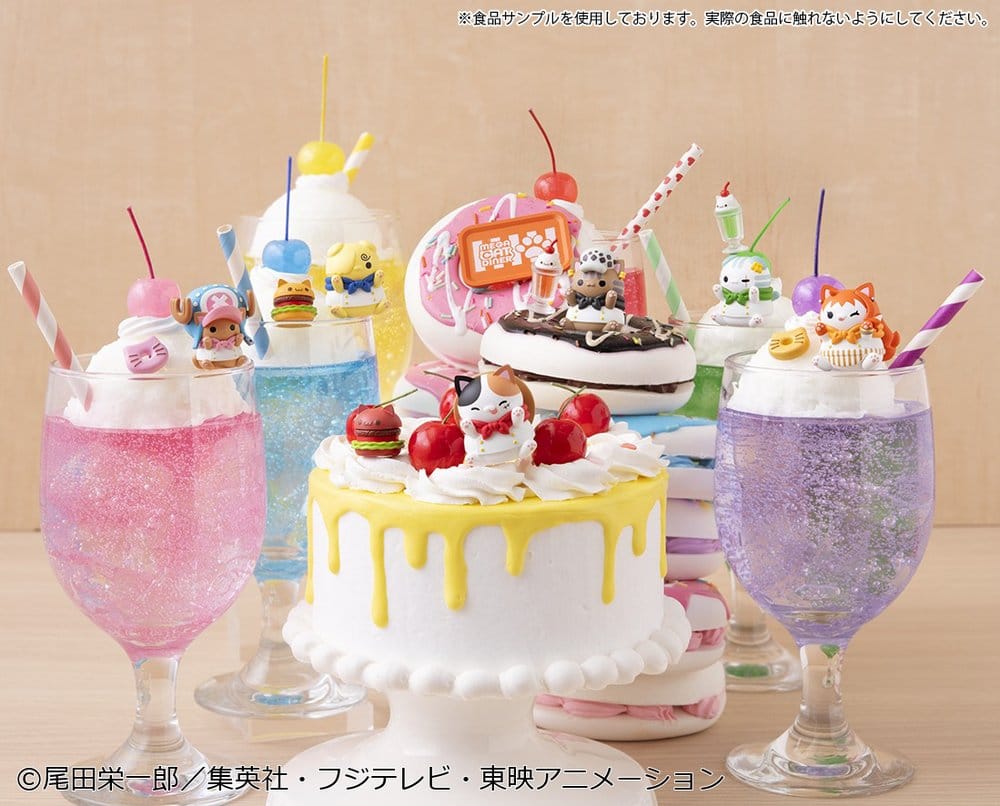 One Piece Mega Cat Project Figuras Mini NyanPieceNyan! Diner! 3 cm Blind Box Expositor (6)