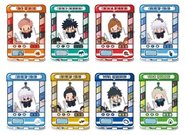 Jujutsu Kaisen Chara Catcher Figuras acrílico Anime 5th Anniversary 9 cm Blind Box Surtido (8)