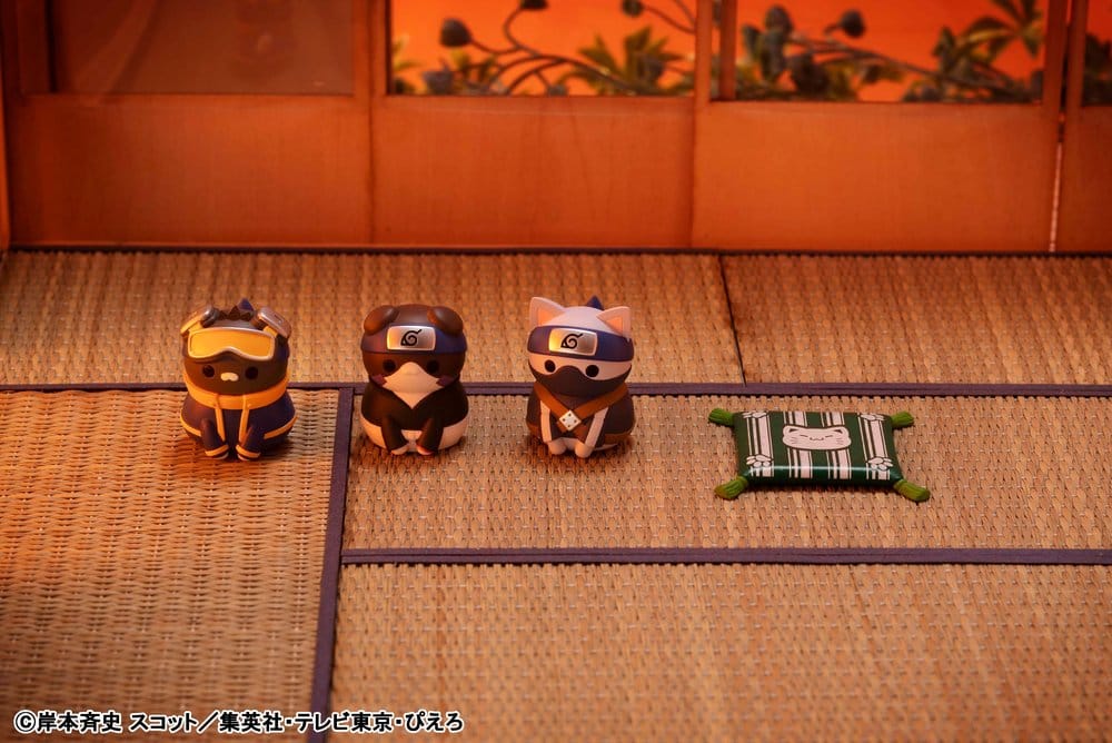 Naruto Shippuden Mega Cat Project Nyaruto! Once upon a time in Konoha village Figuras Mini 3 cm Blind Box Expositor (8) (Repeat)