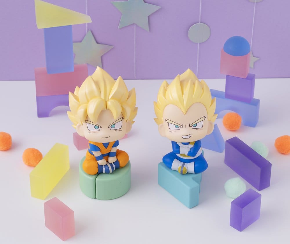 Dragon Ball DAIMA Pack de 2 Figuras PVC Look Up Super Saiyan Son Goku (mini) & Super Saiyan Vegeta (mini) 11 cm (with gift)