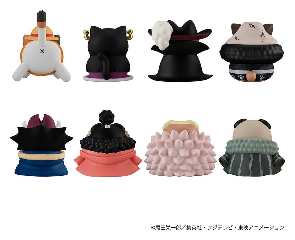 One Piece Mega Cat Project Nyan Piece Nyan! Luffy & the Seven Warlords of the Sea Figuras Mini 3 cm Blind Box Expositor (8) (Repeat)