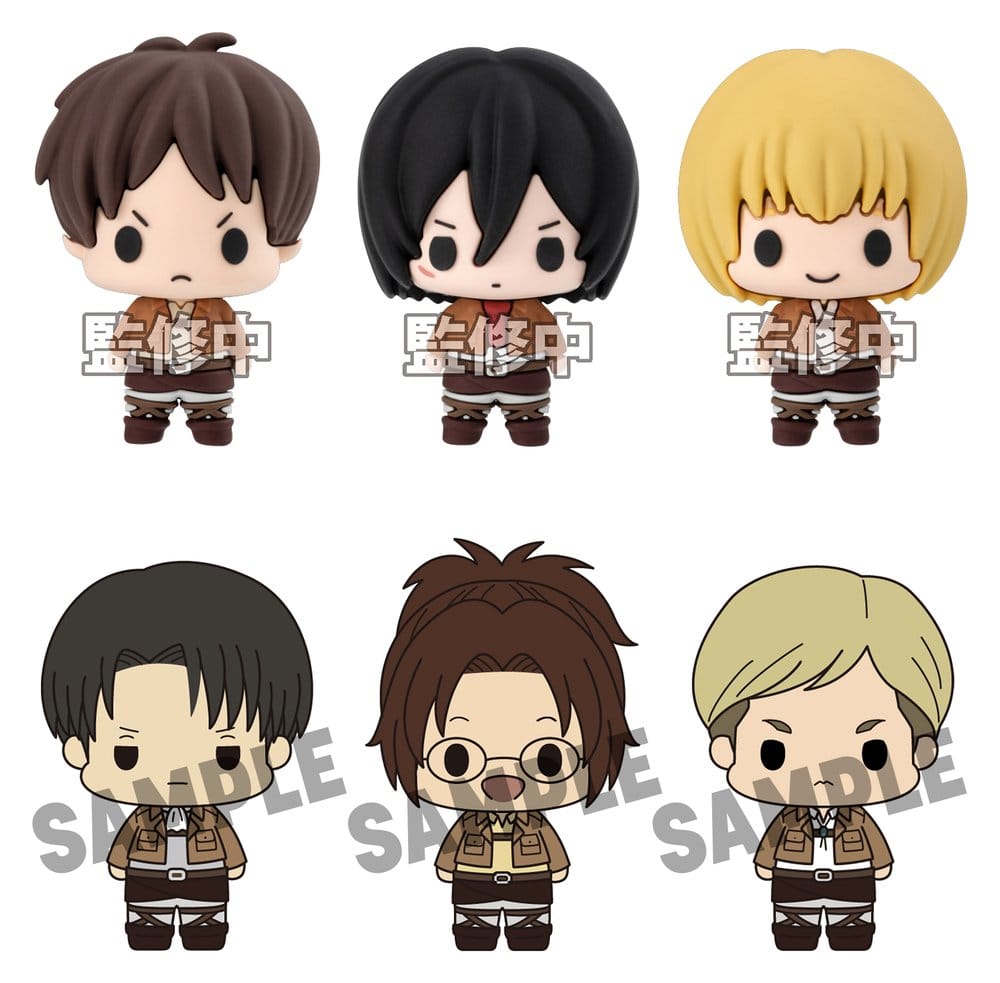 Attack on Titan Chokorin Collection Figuras Mini 5 cm Blind Box Expositor (6)