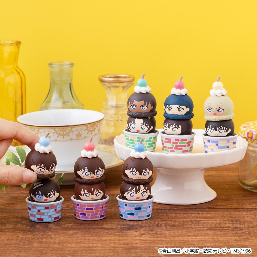 Detective Conan Tsumichen Stack up &amp; Change Figuras Mini 8 cm Blind Box Surtido (6) (with gift)