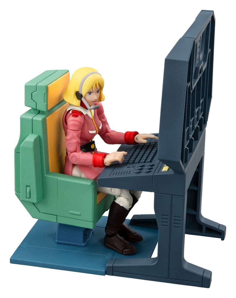 Mobile Suit Gundam Diorama G.M.G. Collection EX White Base Bridge Radio Operator Desk Set 10 cm (with gift)