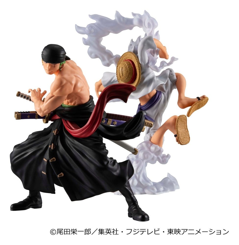 One Piece Wallstar Pack de 2 Figuras PVC Monkey D. Luffy Gear Fifth & Roronoa Zoro (with gift) 10 cm