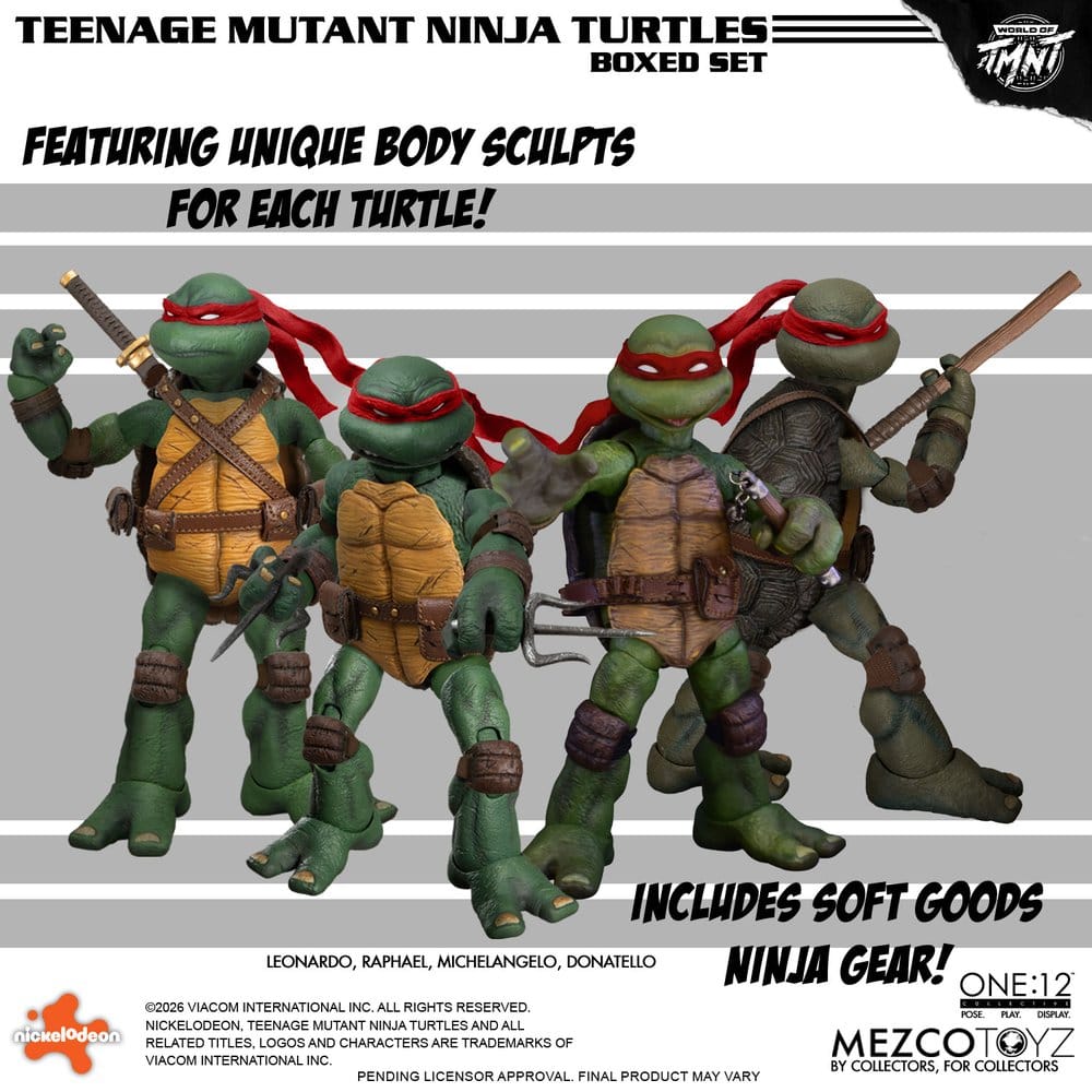 Las Tortugas Ninja One:12 Collective Figuras 1/12 Boxed Set 17 cm
