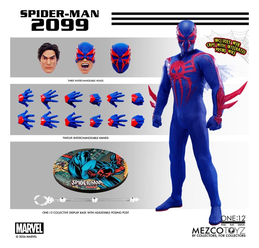 Marvel Comics One:12 Collective Figura 1/12 Spider-Man 2099 17 cm