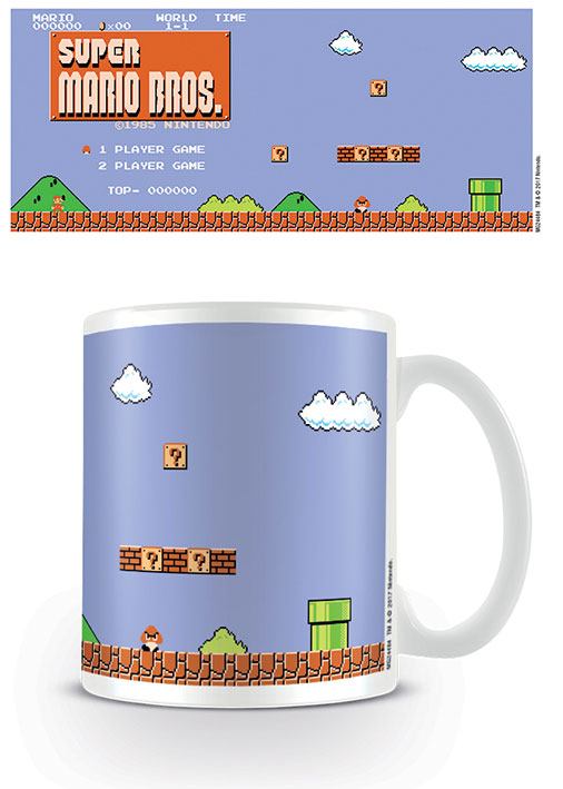 Super Mario Bros. Taza Retro Title Frikytopia